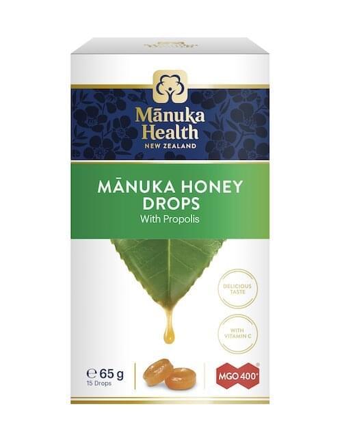 Bomboane dropsuri cu miere de Manuka MGO 400+ si Vitamina C (65g) (cu propolis)